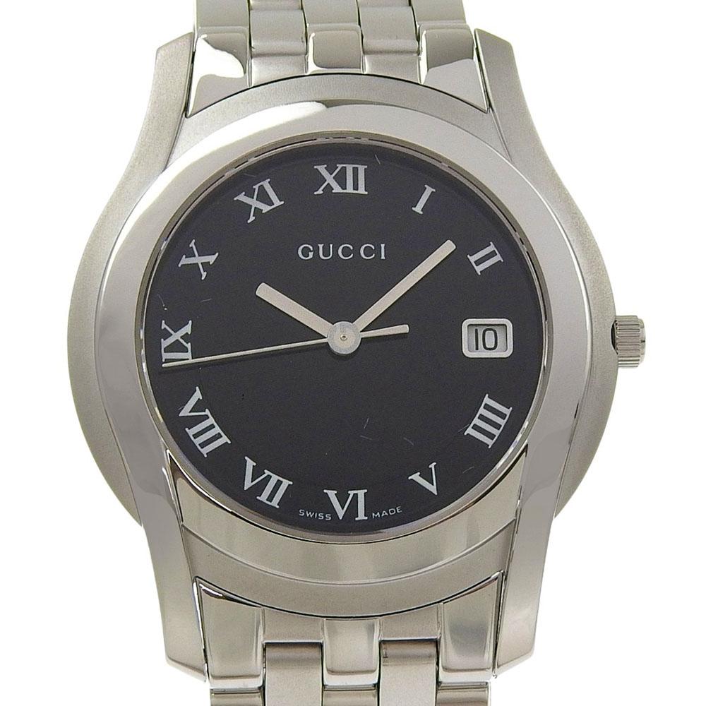 GUCCI G class Watches 5500M blackDial Stainless Steel Quartz Analog display mens Used