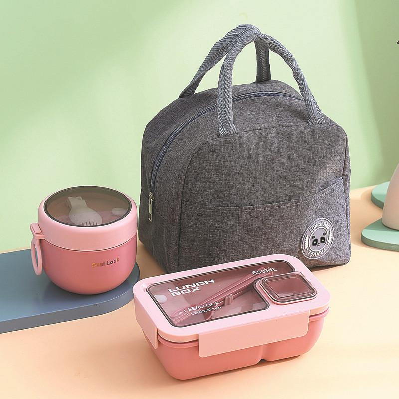 Nordic Style Microwave Safe Bento Box For Students And Office Use