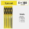 Mini Assorted Steel File Set: Triangular & Flat Files for Metal & Wood Grinding
