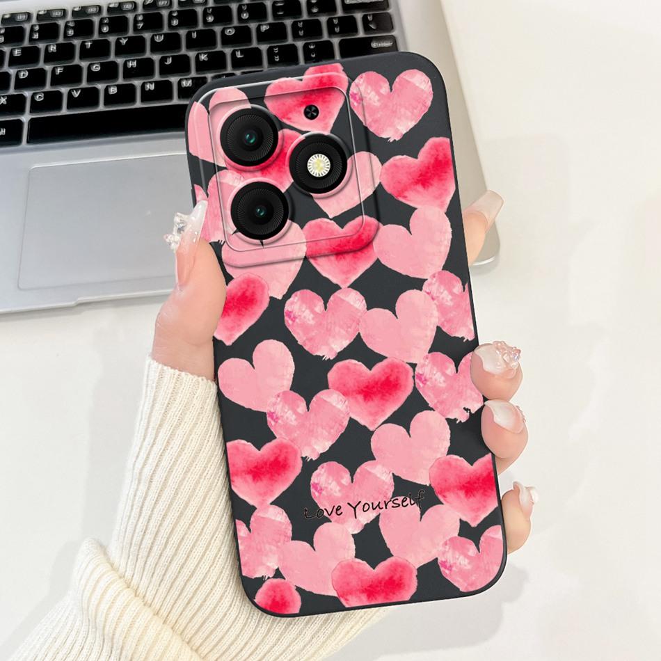 For Itel A50 A50C A667L A669L Beautiful Bow Rose Painting Phone Case For ItelA50 ItelA50C Soft Silicone Shockproof Cases