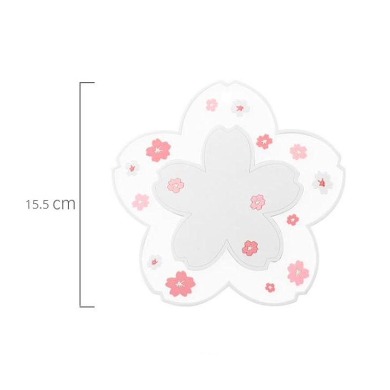 1PC Kawaii Coasters Japanese Style Sakura Coffee Cup Coaster Sakura Insulated Table Mat Tea Milk Cup Home Decoration Drinkware