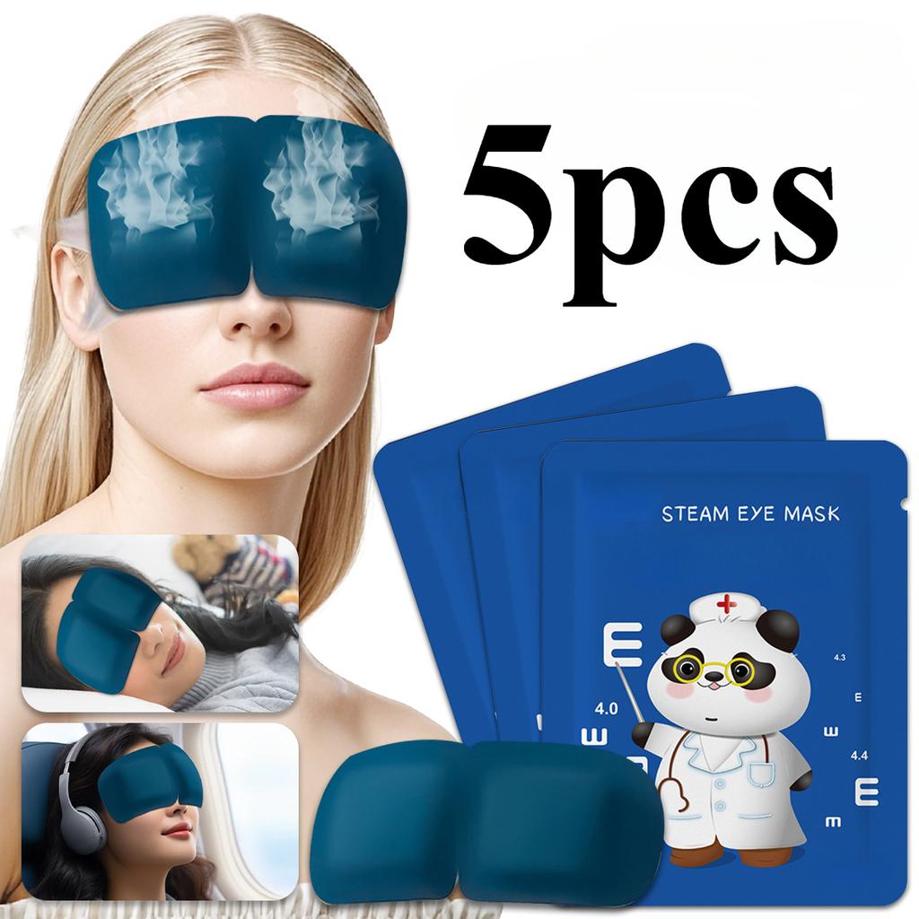 5/10PCS Lutein Steam Eye Mask, Hot Compress Eye Mask, Self-heating Eye Mask, Suitable for Sleeping, Essential for Travel, Disposable Eye Mask