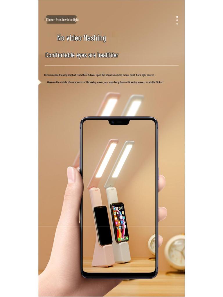 Portable Folding Table Lamp with Eye Protection and Long Battery Life, Ideal for Student Dorms and Study Rooms