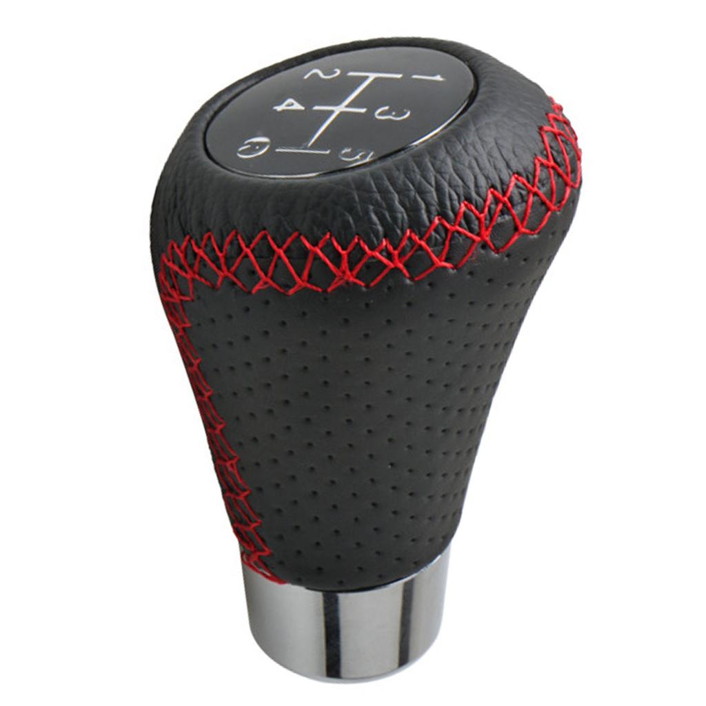 5 Speed Gear Shifter Head Genuine Leather Gear Shifter Knob Head for Manual Gear Cars