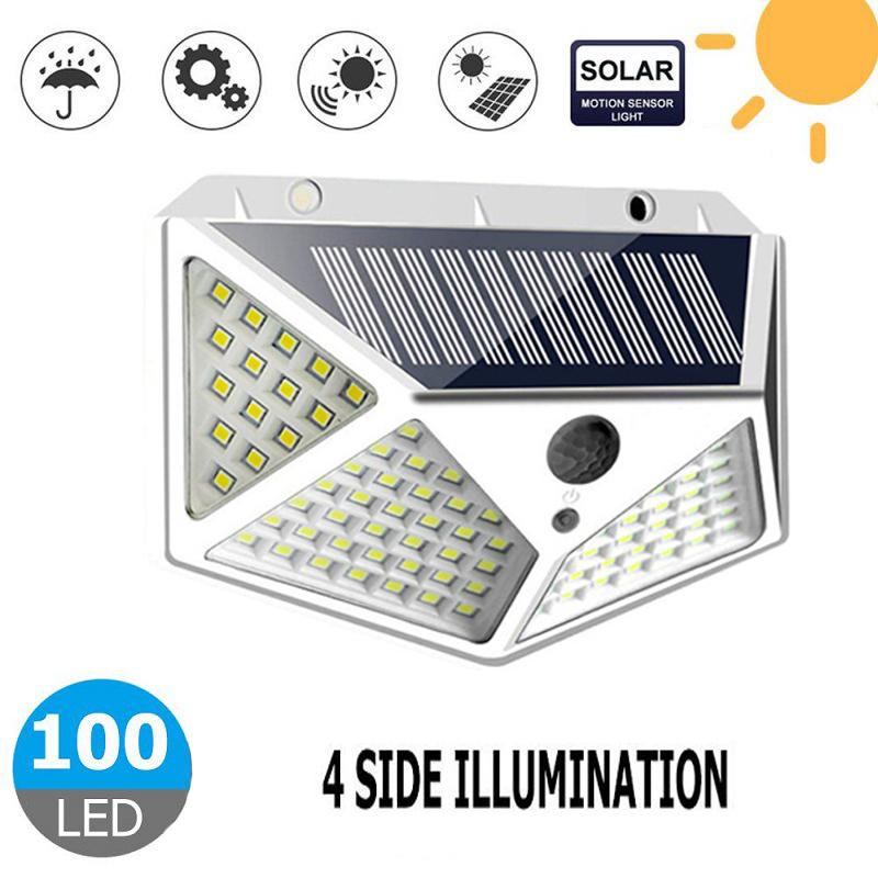 1~10PCS 100 LED Solar Wall Lights Outdoor Solar Lamp Waterproof Motion Sensor Solar Powered Sunlight Street Light Garden Decor
