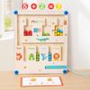 Wooden Magnetic Color Maze Sorting Board Montessori Toy Color Addition and Subtraction Game Educational Toys For Kids Age 3+