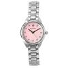 Sutton Rustfritt Stål Diamantaksenter Rosa Skive Kvarts 96P249 Dameklokke