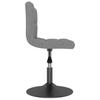 Dining Chair Swivel Light Grey Velvet