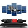 5 Piece Wall Art Airplane Picture Canvas Painting Print Stretched and Unframed Aircraft and Ship Pictures Artwork for Home Decor