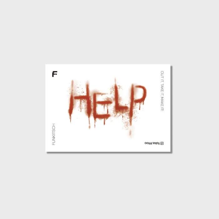 

Help tattoo stickers