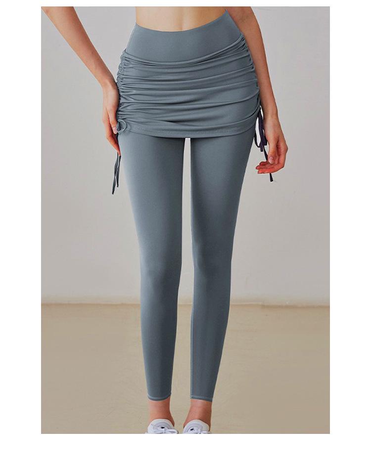 Magas derekú nedvességelvezető jóga szoknya leggings - Gyorsan száradó, légáteresztő, plus size, 2 az 1-ben sport tánc fitnesz nadrág nőknek