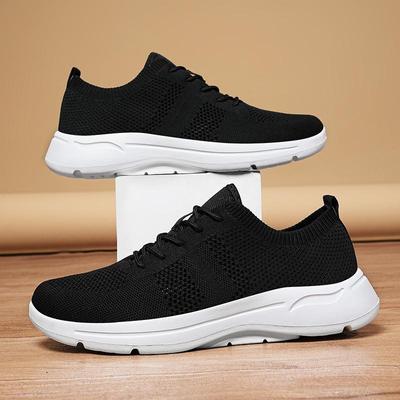 2025 Summer Trend Sports Shoes Large Size Men's Shoes Mesh Shoes Breathable and Lightweight Fly-woven Mesh Casual Shoes