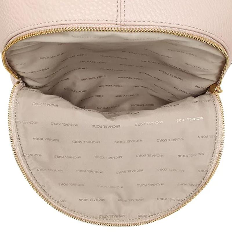 Michael Kors Rhea Zip Solid Color Minimalist Commuter Leather Backpack Medium Women backpack Pink 30S5GEZB1L-187