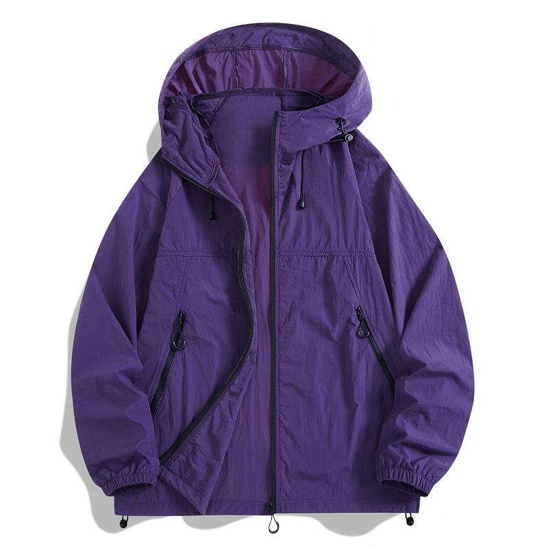 Sunscreen clothing Men's summer hooded sunscreen clothing Sports jacket Breathable outdoor jacket Summer fishing sunscreen clothing