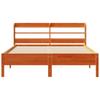 Vidaxl Bed Frame Without Mattress, Waxed Brown, 150X200 Cm, Solid Pine