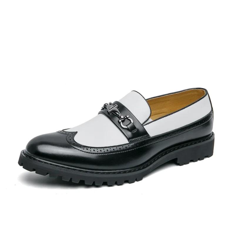 

Качественная кожаная деловая обувь Размер 38-46 Горячая распродажа Модная белая обувь для платья Мужские слипоны Вечерняя обувь для мужчины zapatos para hombre 44