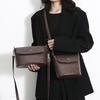 Retro Mini Torba Crossbody, Luksusowa Jednolita Kolorowa Torebka Wiadro, Damska Codzienna Torebka Z Klapką Na Ramię