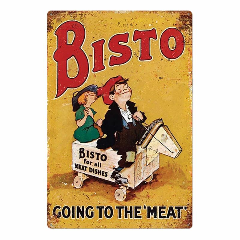 Hot Burgers Plaque Metal Tin Sign Vintage Poster Fried Chicken Retro Plate Wall Decor for Kitchen Restaurant Shop