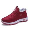 Damen Winter-Schneestiefel mit rutschfestem Kunstfellfutter, Wander-Halbschuhe, bequeme, kurze Stiefeletten, wasserabweisend, warme Workout-Sneaker für Frauen