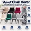 Stretchable Fabric Velvet Chair Cover Short Size Short Back Chair Cover  Dining Room