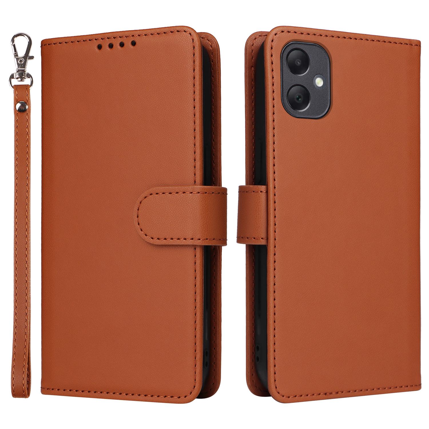 

For Samsung Galaxy A05 4G Magnetic Case BETOPNICE Detachable PU Leather Phone Cover with Strap E