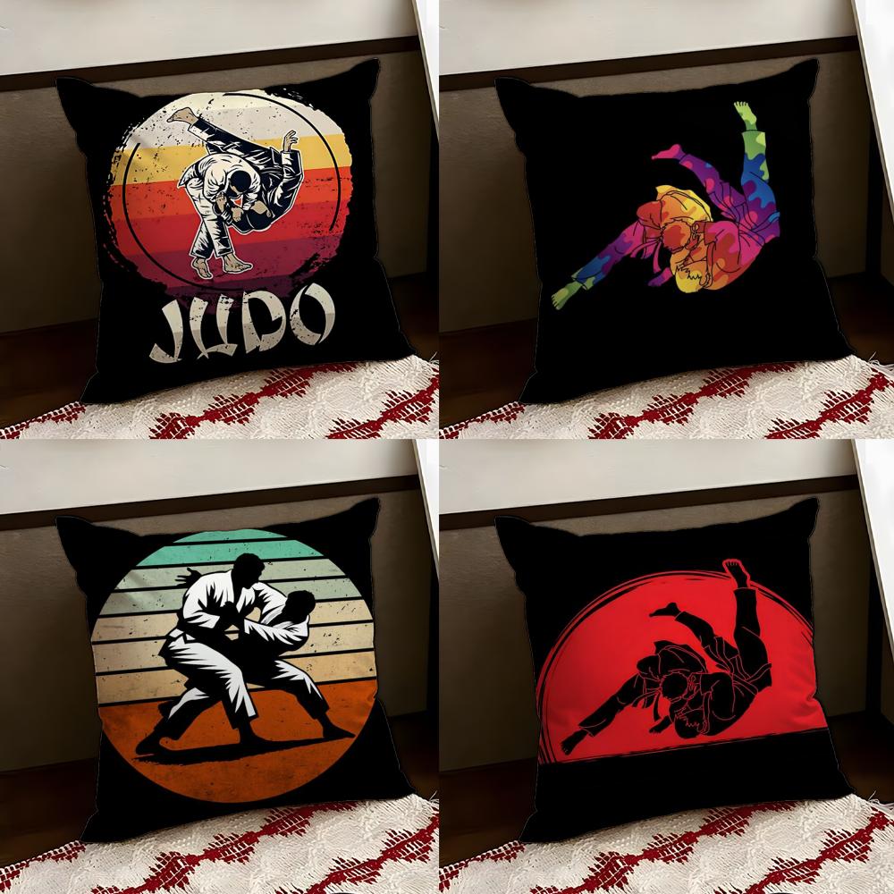 Sports Judo Martial Arts Cushion Cover Reversible Soft Durable Pillow Cover Home Car MultiScene Use for Daily Comfort
