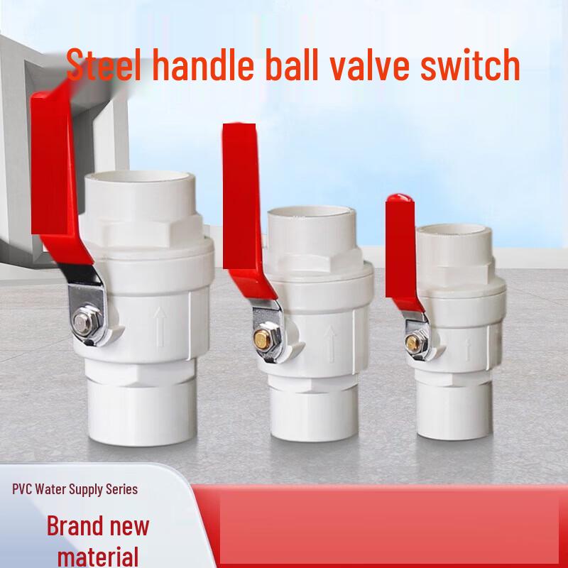 PVC Steel Handle Water Pipe Ball Valve