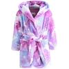 Children Bathrobe for Girls Kigurum Unicorn Pyjamas Kids Colar Fleece Boys Bathrobes Nightgown Baby Sleepwear Hooded Bath Robe