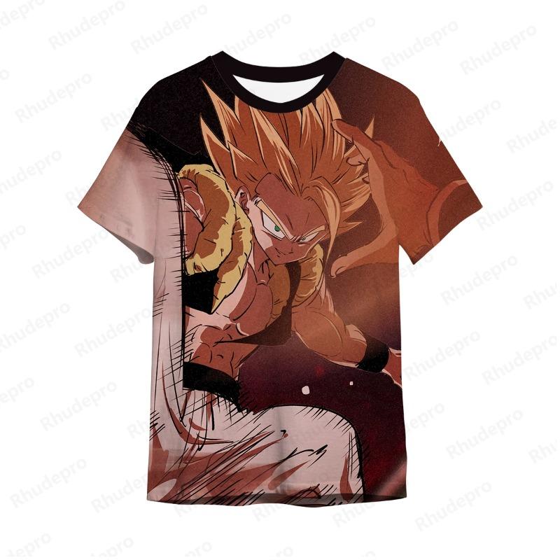 Men's 3D Printed Cartoon Tshirt Anime Dragon Ball Z Tshirt Summer Harajuku Men Goku Clothes Super Saiya Short Sleeve T-shirt