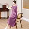 Abito lungo da donna taglie forti Abito estivo casual elegante senza maniche con stampa vintage per donna