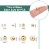 304 Stainless Steel Beads, Hollow Round, Golden, 3~5x2~4.5mm, Hole: 0.8~1.8mm, 200pcs/box