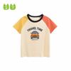 27Kids Summer Boys' Short-Sleeved T-Shirt Kidsren's Raglan Sleeve Top Boy's Cartoon Car Pure Cotton Clothes Kidsren's Clothing