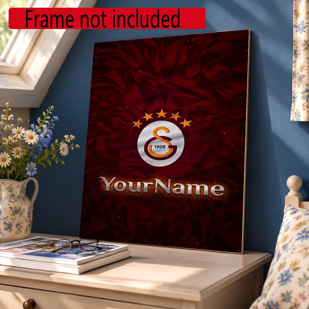 Galatasaray Customize Your Name Diamond Painting Round Diamond Rhinestones Mosaic Diamond Embroidery Wall Paintings Rhinestones Gift Frameless