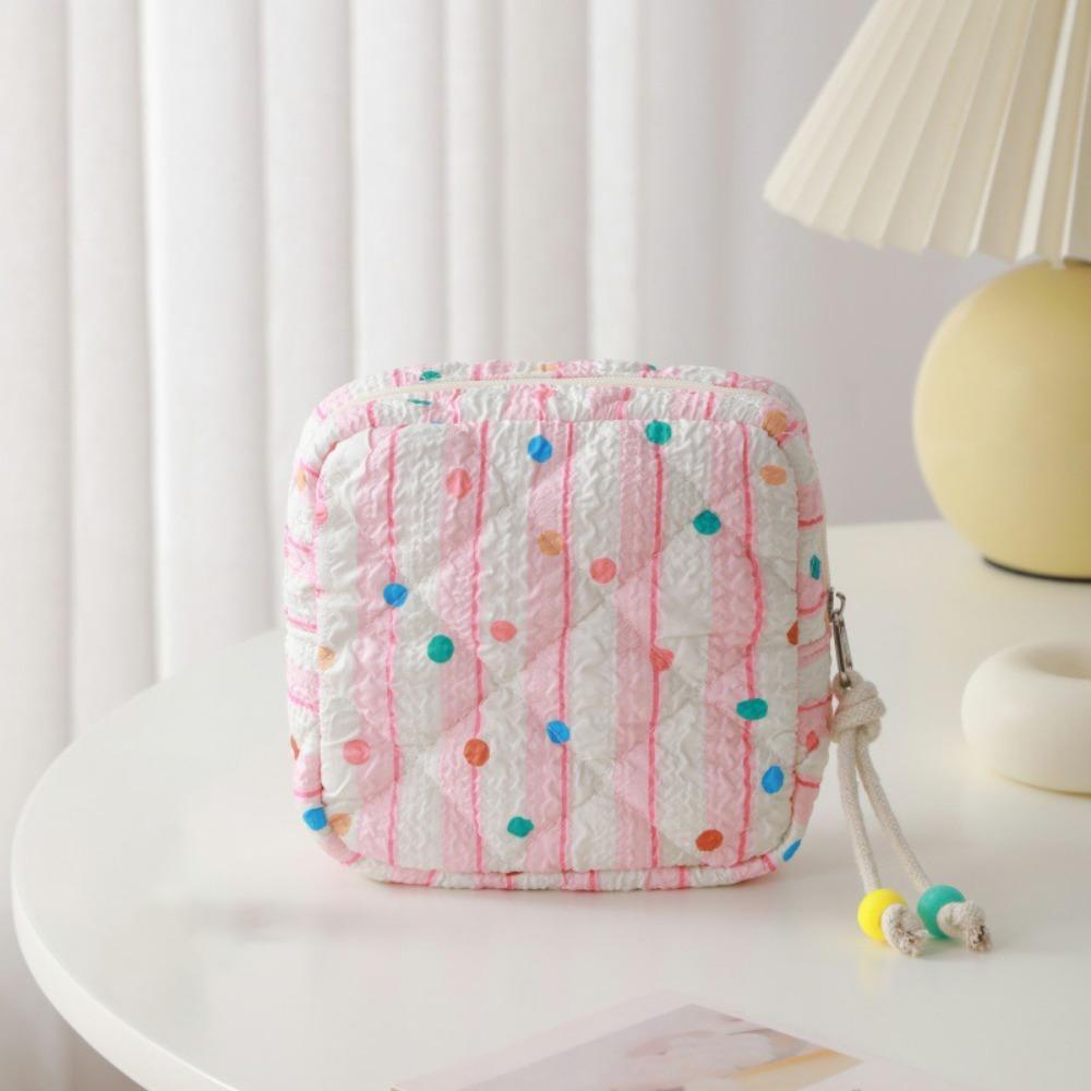 Printed Floral Cosmetic Bag Lipstick Makeup Organizer Case Sanitary Napkins Storage Pouch Travel Earphone Coin Storage Bag