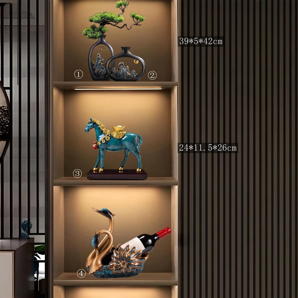 Swan Wine Rack: Elegant Light Luxury Cabinet & Ornament for Living Room or Entryway Gift