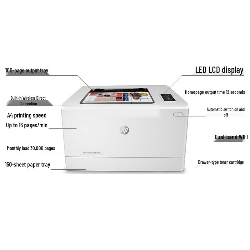 HP LaserJet Pro M154nw Color Laser Printer CN Plug (adapter Included)