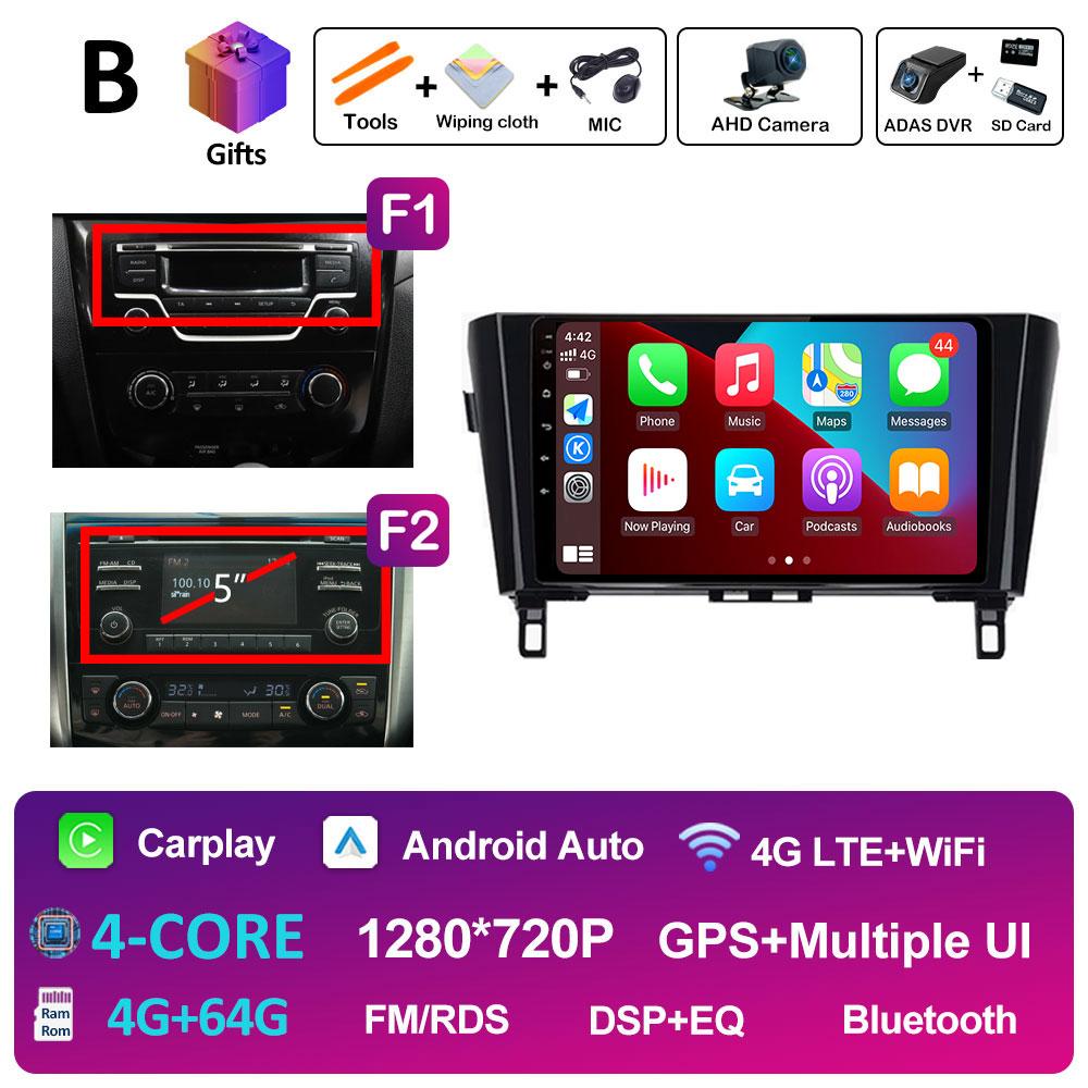 10.1 Inch Android 14 Car Video For Nissan Qashqai J11 X-Trail 3 T32 2013 2014 2015 2016 2017 Radio Player DSP Stereo Auto Tools