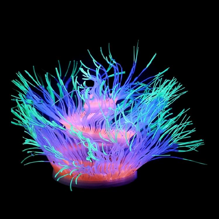 Glass Aquariums Ornament Noctilucent SeaAnemone Fishtanks Glowing Landscapes