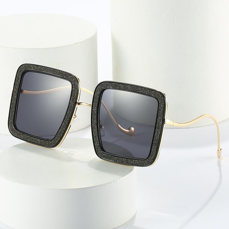 Square Sunglasses European And American Personality Internet Celebrity Versatile Box Glasses Personality Sunglasses Women