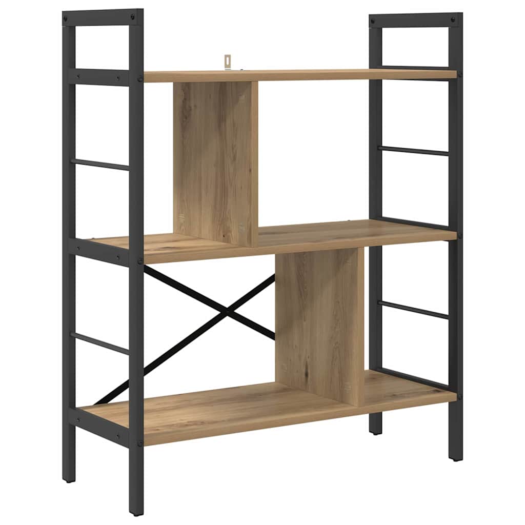 Artisan Oak Bookshelf 75 x 30 x 91 cm Particleboard