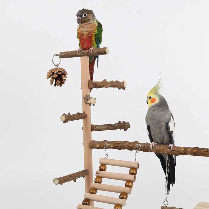 Pepper wood parrot platform parrot climbing net climbing training station climbing ladder swing bird toy suspension bridge