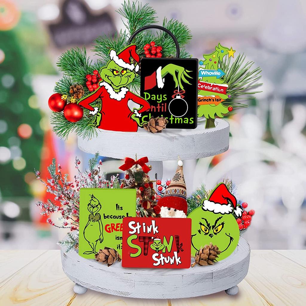 Christmas Tiered Tray Decor Christmas Decoration Inspireds Holiday Decor Inspireds Christmas