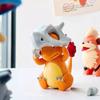 8cm Cartoon Charmander Model Wear A Cubone Helmet Anime Figure Pokemon GK Boy Collection Desktop Decoration Ornament Toy Gift