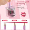 Electric Pencil Sharpener with Double Hole, Battery Operated Automatic Sharpener with 2 Extra Knife Holders, for 6-8mm/9-12mm