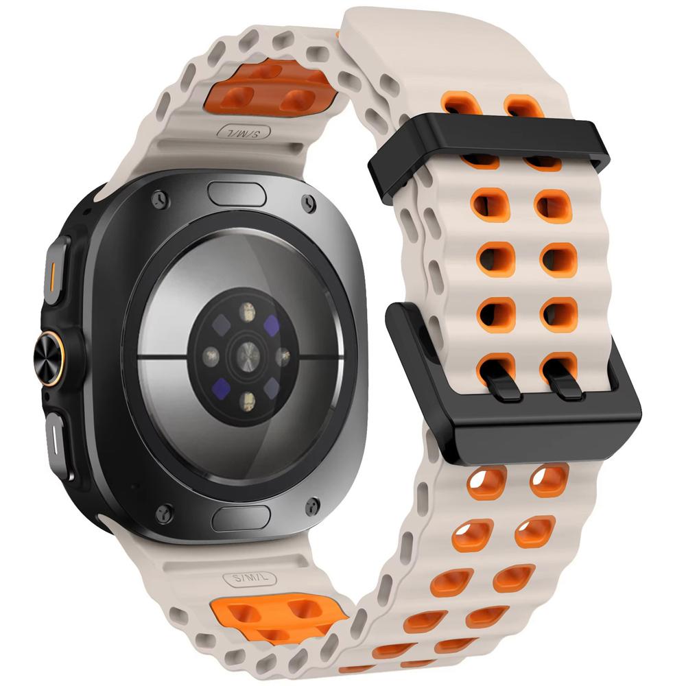 No Gap Band for Samsung Galaxy Watch 7 Ultra Band 47mm Silicone Wristband Sport Strap for Galaxy Ultra Watch Band 47mm Men Women