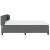 Boxspring Bed with Headboard Dark Grey 140 x 200 cm Fabric