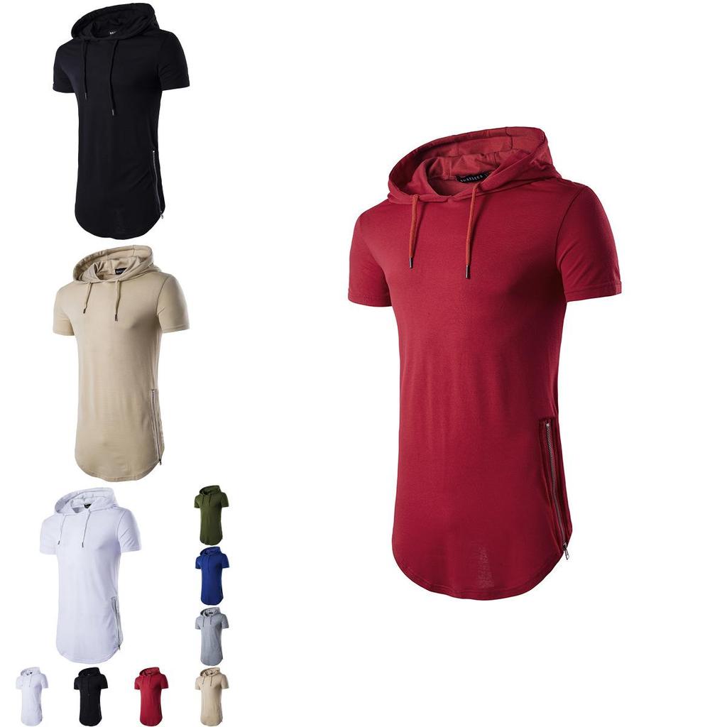 Mens Slim Fit Short Sleeve Hooded Tee With Premium Quality Muscle Tops For Casual Fashion