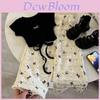 Stylish Summer Girl's Two-piece Set With Chic Butterfly Bow Short Sleeve Top And Wide Leg Pants