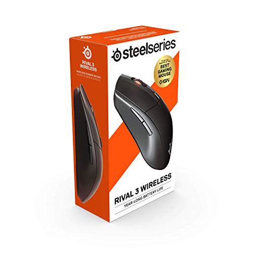 SteelSeries Mouse de gaming wireless 2.4Ghz/Bluetooth compatibil cu latență redusă Rival 3 Wireless 62521