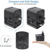 Travel Essentials, International Travel Adapter for European US UK AUS JP, Universal Travel Adapter Plug Adapter Wall Charger with 4 USB Charging